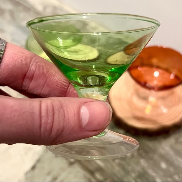 Vintage Mid Century Modern MCM Multicolor Martini Shot Glasses - Picture 2 of 5